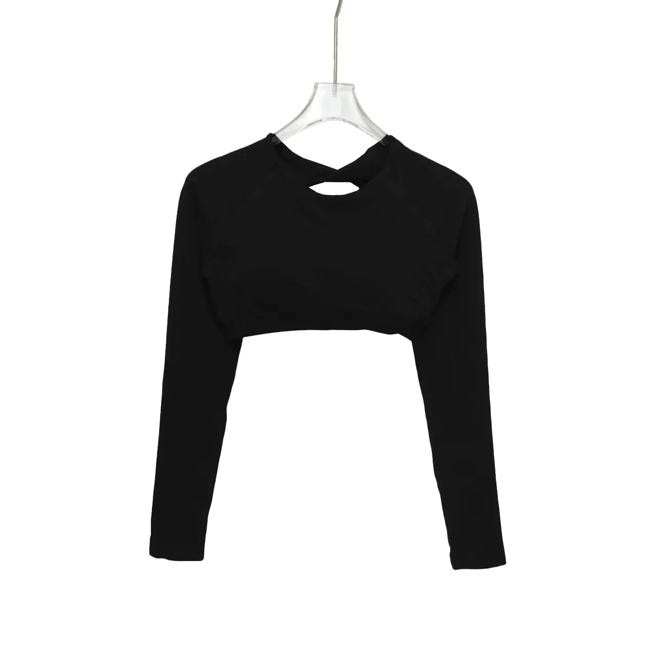 Gym Illustrated Long Sleeve Compression  Crop Top Woman Yoga Pilates Clothing Beautiful Back Gym Workout Sportswear Sports Compression Shirt