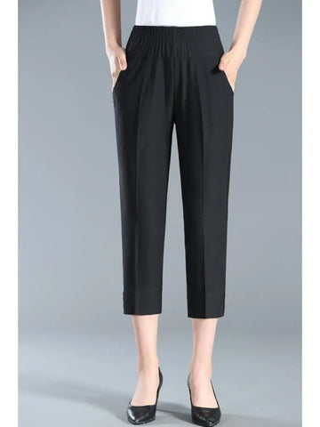 Summer Semi Formal Casual Thin Capri Quarter Trouser