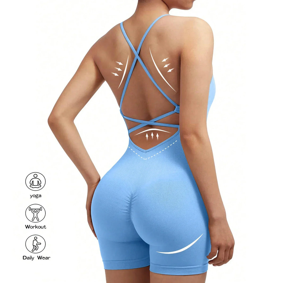 Yoga Criss Cross Backless Cami Sports Set