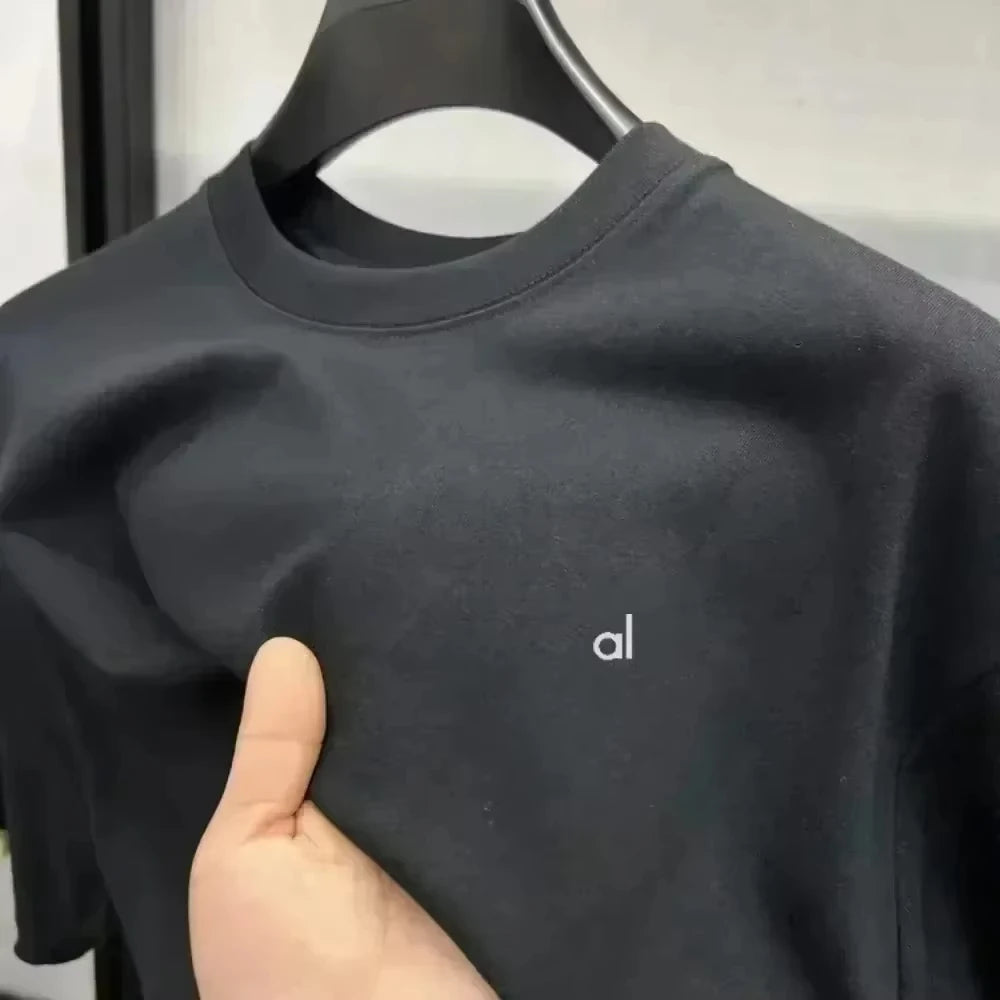 2025 Fashion Women T-shirt Brand Short Sleeve Alo Print Tshirt Clothing Tee Luxury Men T Shirt Print Y2k Streetwear Tops