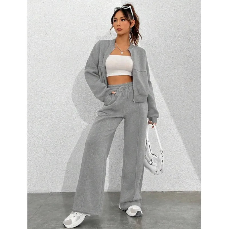 Long Sleeve Zipper Coat Casual Autumn Tracksuit