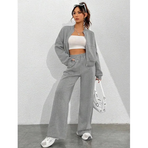 Long Sleeve Zipper Coat Casual Autumn Tracksuit