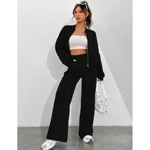 Long Sleeve Zipper Coat Casual Autumn Tracksuit