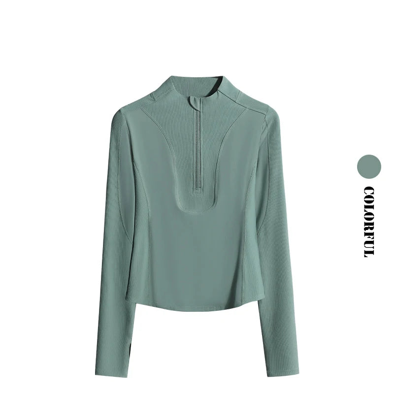 Sports Jacket Woman Gym Compression Shirt Long Sleeve