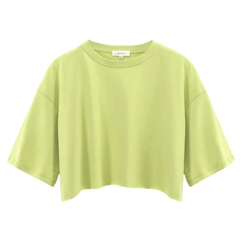 Leisure Versatile Fitness & Active Crop Top Loose Sports T-shirt