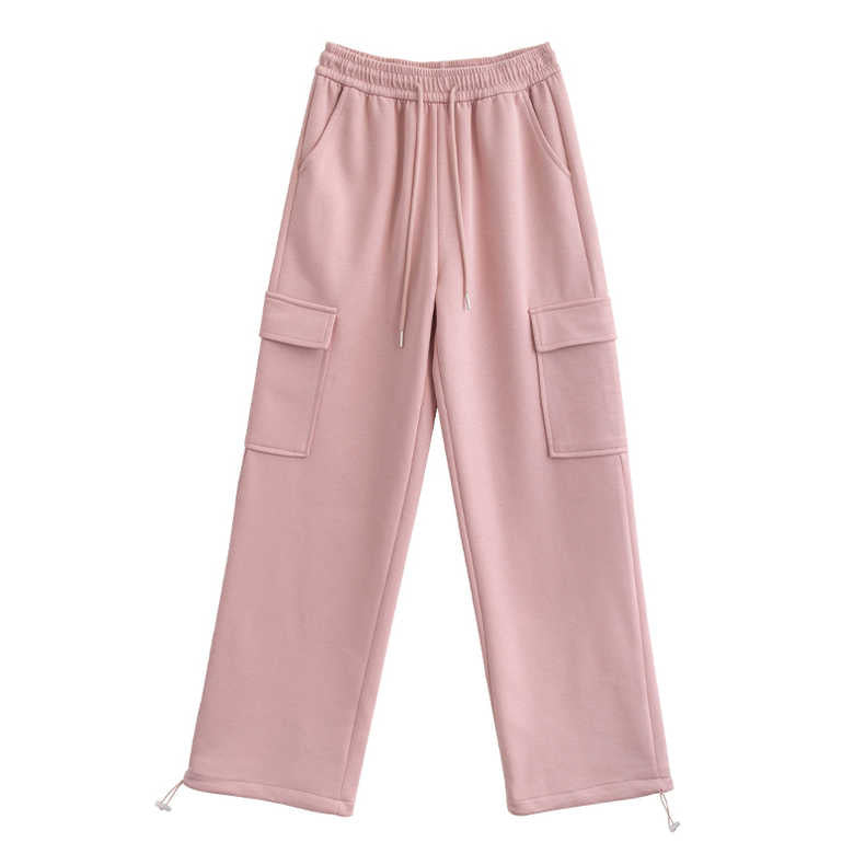 American Style Overalls Women's Casual Loose Tapered Drawstring Trouser