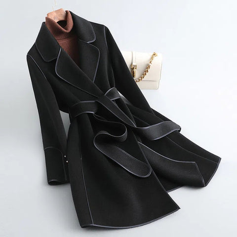 K-Pop Wool Coat Overcoat Women