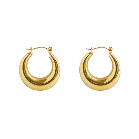 Gold-plated Silver Non-fading Hoop Earrings