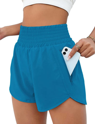 Women's Fashion High Top Sports Running Yoga Short Belt Lining