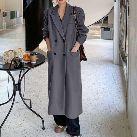 British Style Classic Long Trench Coat