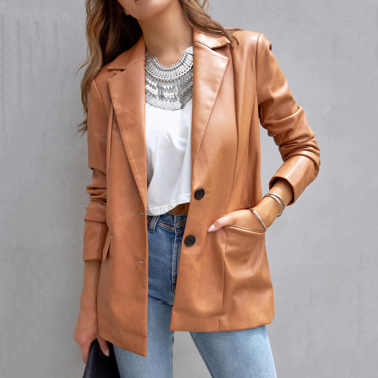 Long Sleeve Button Cardigan Coat