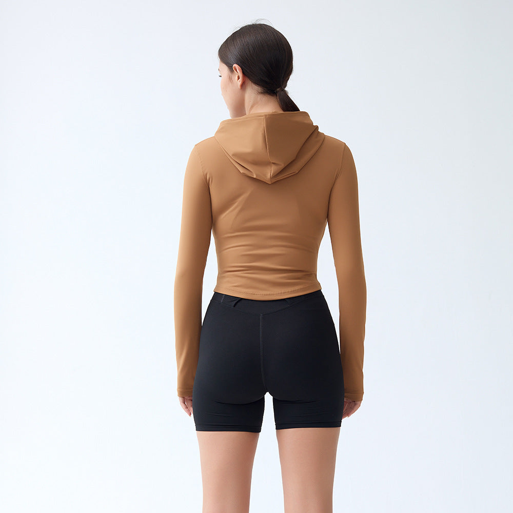 Spring And Autumn Women's Hooded Sports Jacket
