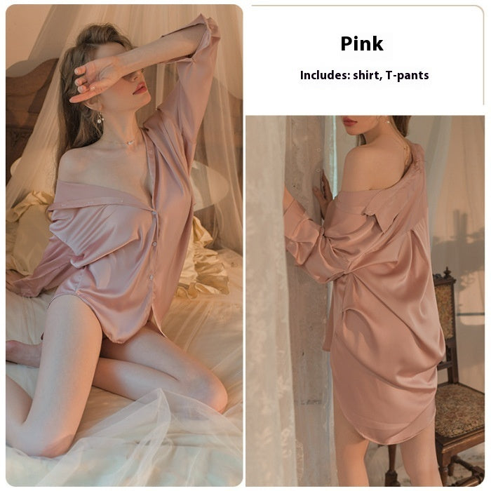 Summer Shirt Dress Boyfriend Style Mid-length Charming