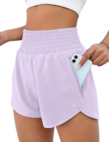 Women's Fashion High Top Sports Running Yoga Short Belt Lining