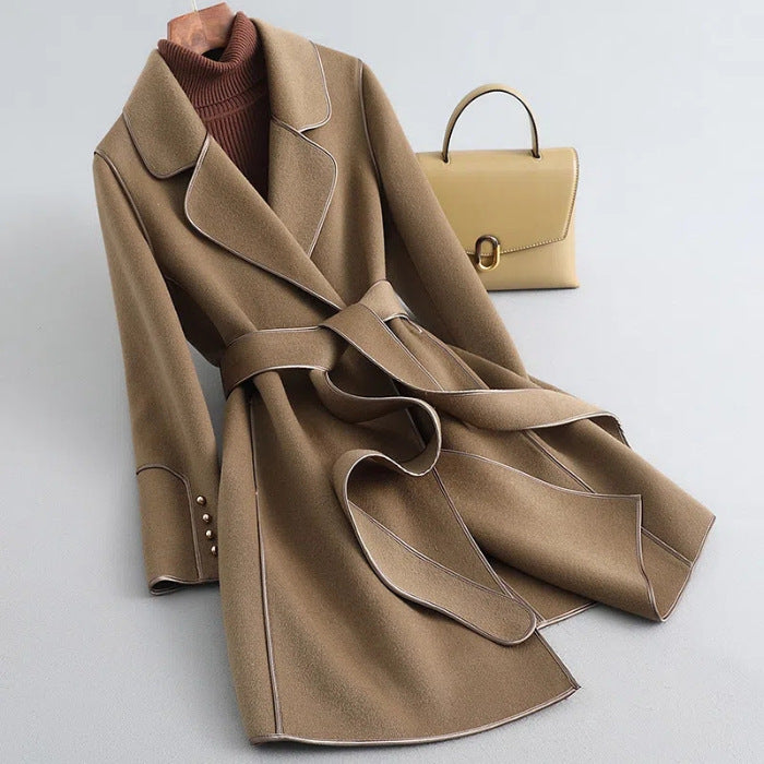 K-Pop Wool Coat Overcoat Women