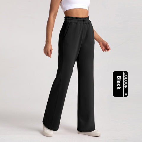 Sports Wide-leg Stone Washed Model Loose Straight Trouser