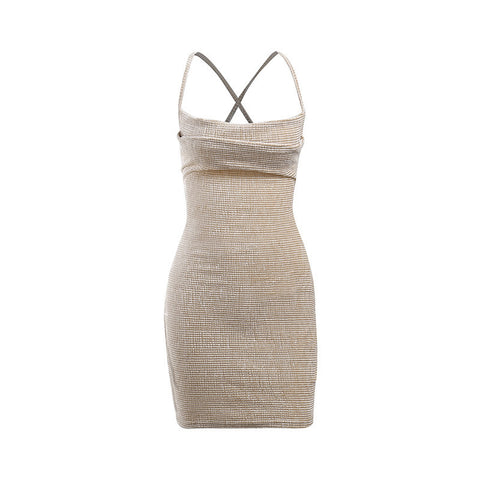 Elegant Halter Knitted Bodycon Dress