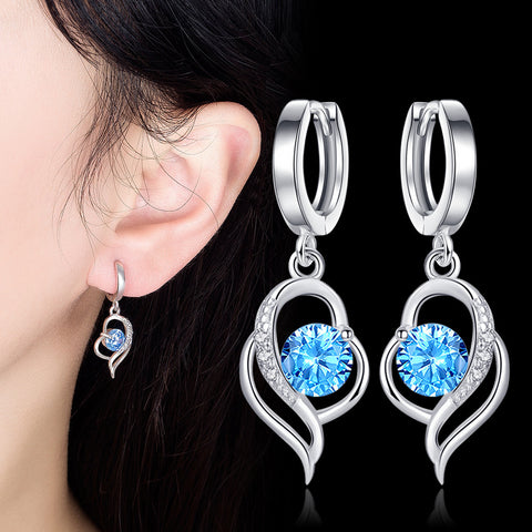 Chic Soft Ear Rings Mid-length Heart-shaped