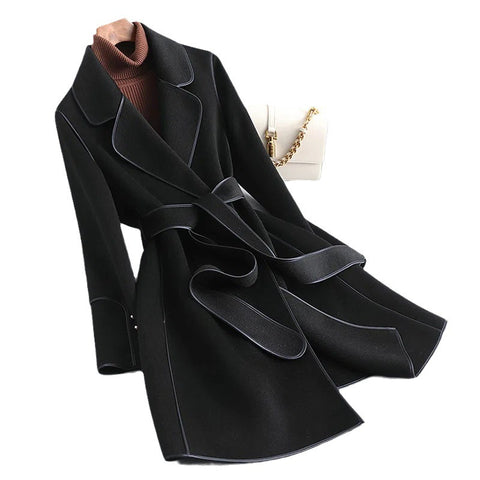K-Pop Wool Coat Overcoat Women
