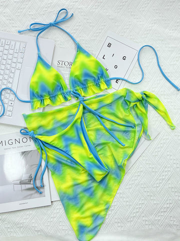 Bikini Tie Dyed Outer Single Swimsuit Bikini