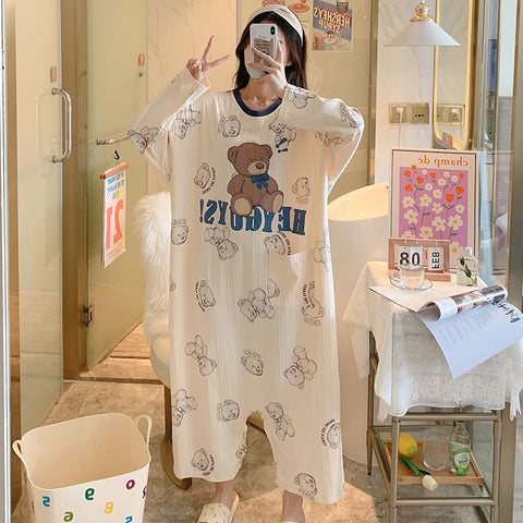 New Long-sleeved One-piece Pajamas For Women