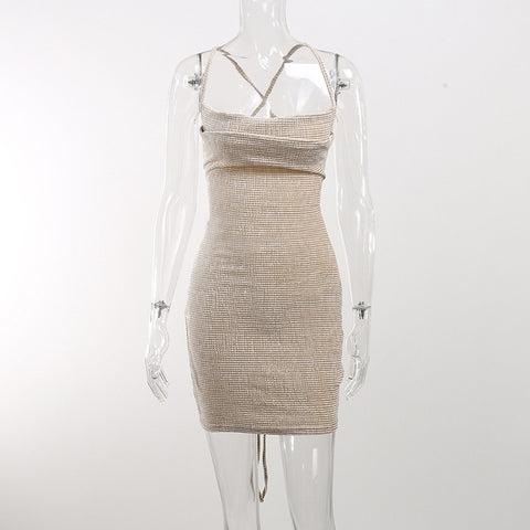 Elegant Halter Knitted Bodycon Dress