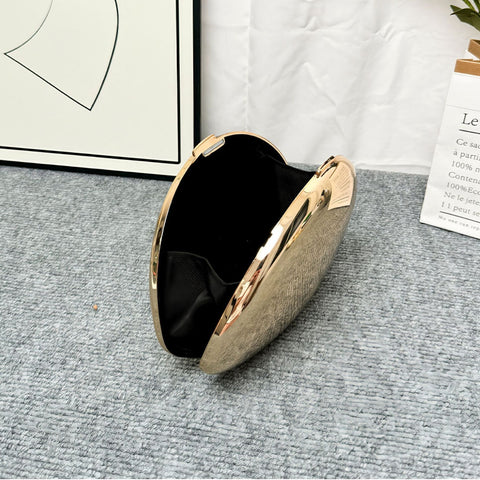 Golden Acrylic Metallic Goose Egg Box Banquet Clutch