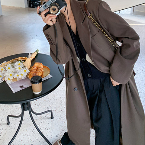 British Style Classic Long Trench Coat
