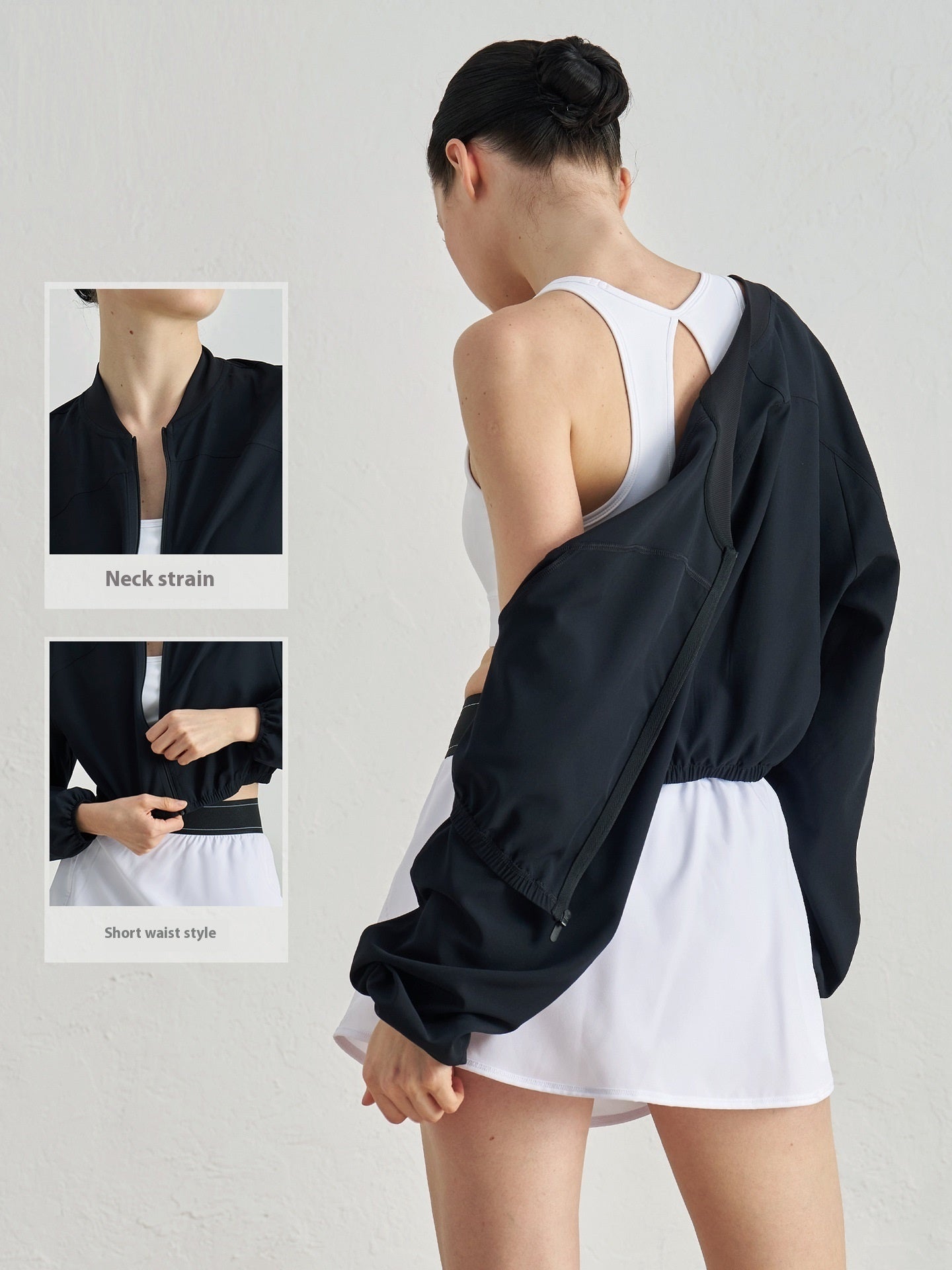 Lightweight & Breathable Workout jacket Waist-tight Design Outdoor